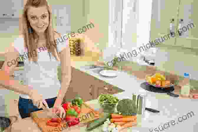 A Photo Of A Young Woman Smiling While Chopping Fresh Vegetables In Her Kitchen, Surrounded By Healthy And Colorful Vegetarian Ingredients. The Smart Girl S Guide To Going Vegetarian: A Non Diet Guide To Healthy Eating That Promotes Body Positivity And Sustainability