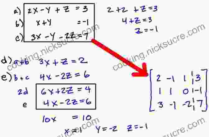 System Of Linear Equations Represented In Matrix Form College Algebra (Collegiate Math) Julie Miller